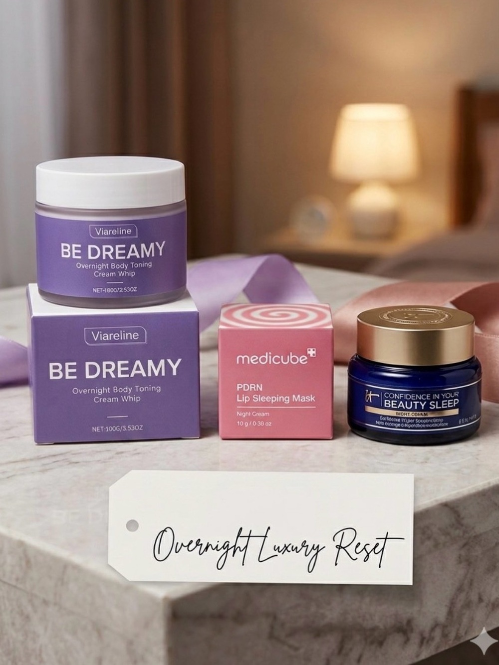 Viareline Be Dreamy Overnight Body Toning Cream Whip & Lip Mask